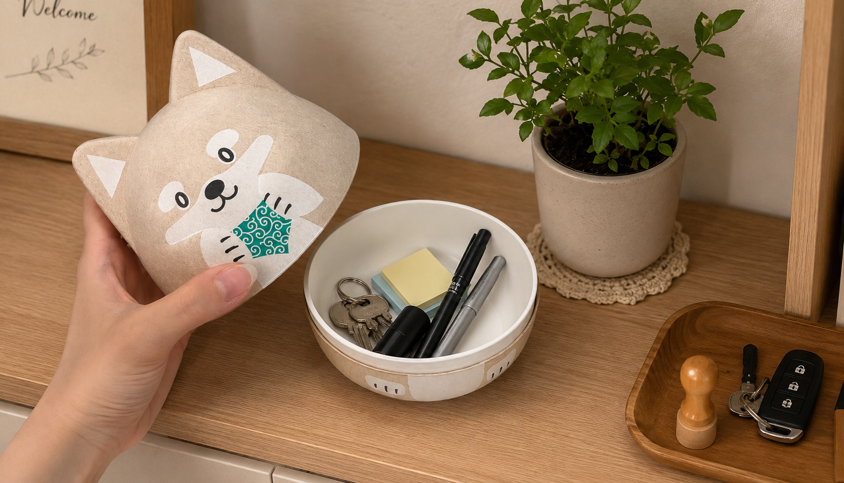起き上がり小法師 ～紙から生まれた、愛らしい和の器～　　　　　　Okiagari Kohoshi: Charming Japanese Paper Containers